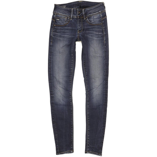 G-Star Lynn Women Blue Skinny Slim Stretch Jeans W24 L29