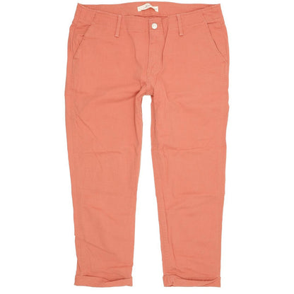 Levi's Pink Women Straight Regular Cropped Stretch Jeans W32 L30