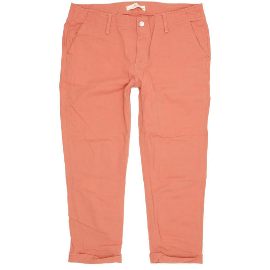 Levi's Pink Women Straight Regular Cropped Stretch Jeans W32 L30