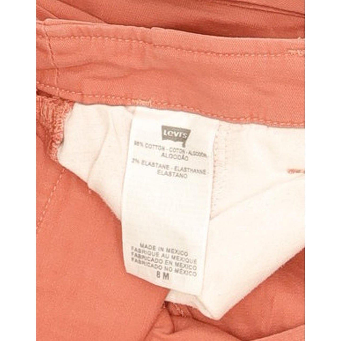 Levi's Pink Women Straight Regular Cropped Stretch Jeans W32 L30