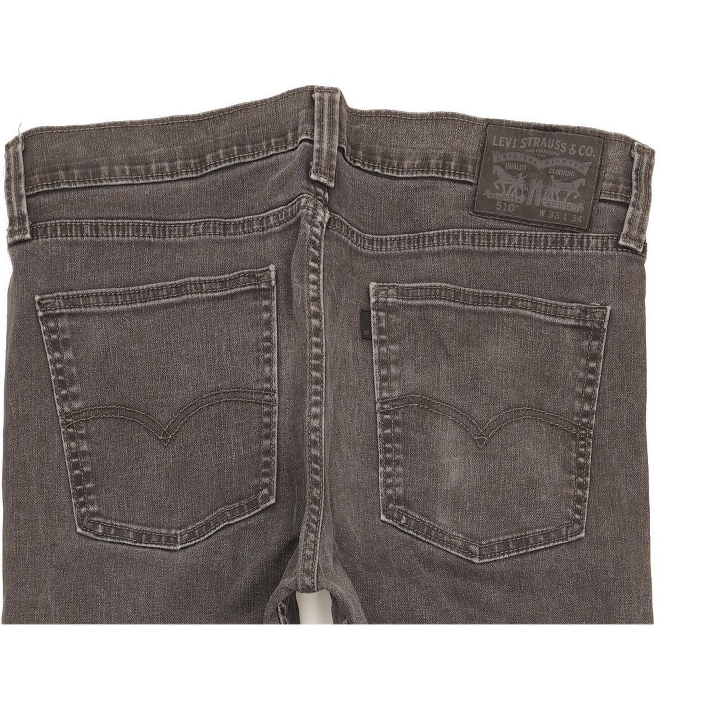 Levi's 510 Men Grey Skinny Slim Stretch Jeans W33 L33