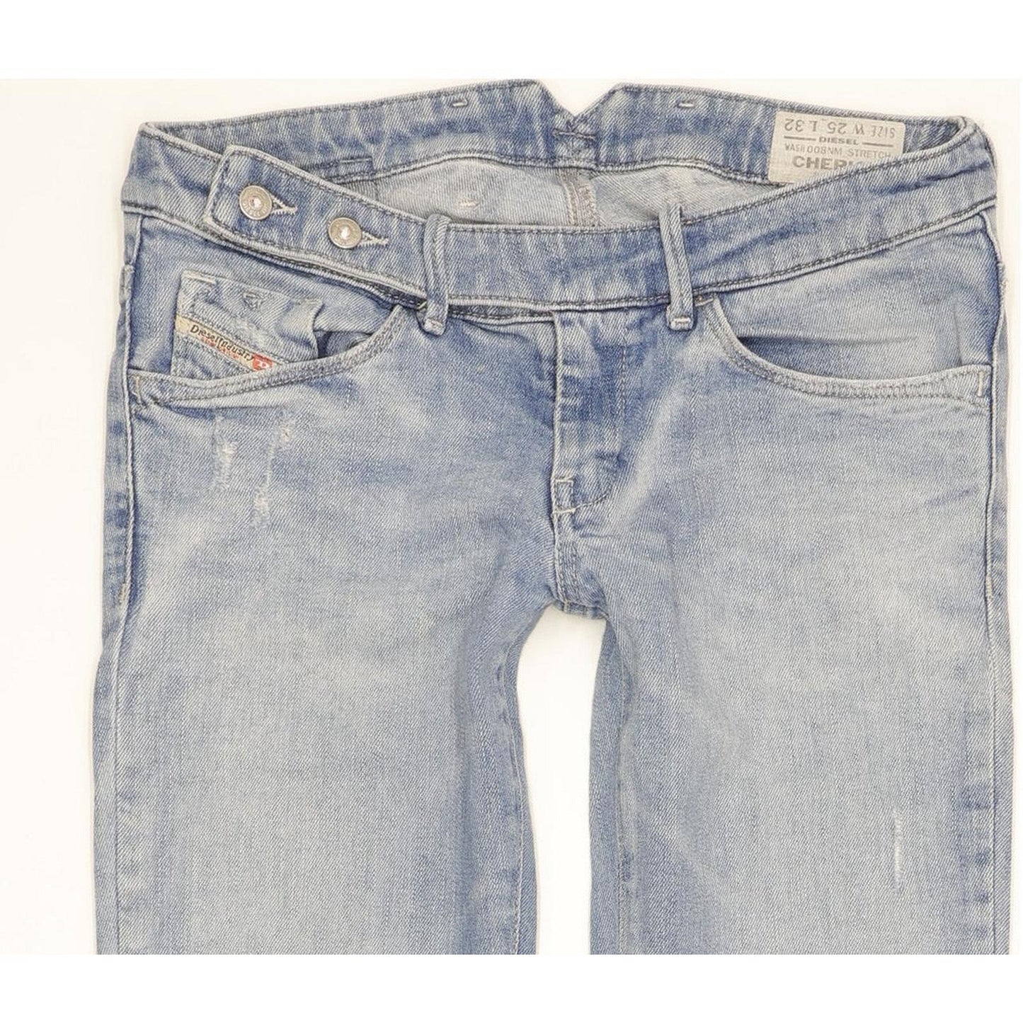 Diesel Cherick 008NM Women Blue Tapered Slim Stretch Jeans W25 L30