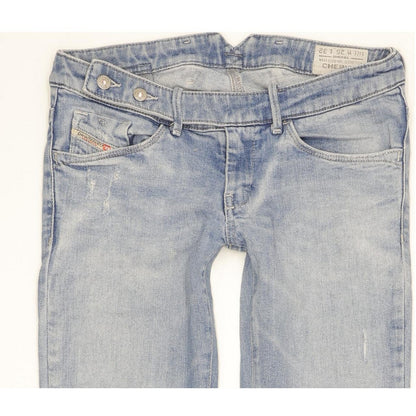 Diesel Cherick 008NM Women Blue Tapered Slim Stretch Jeans W25 L30