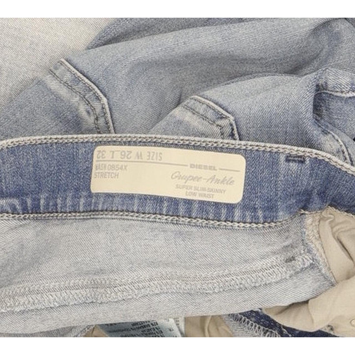 Diesel Grupee-Ankle Women Blue Skinny Slim Stretch Jeans W26 L32