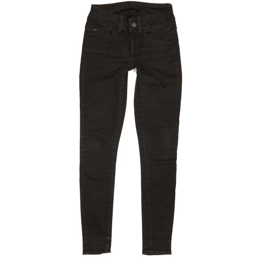 G-Star Lynn d-Mid Women Black Skinny Slim Jeans W26 L30