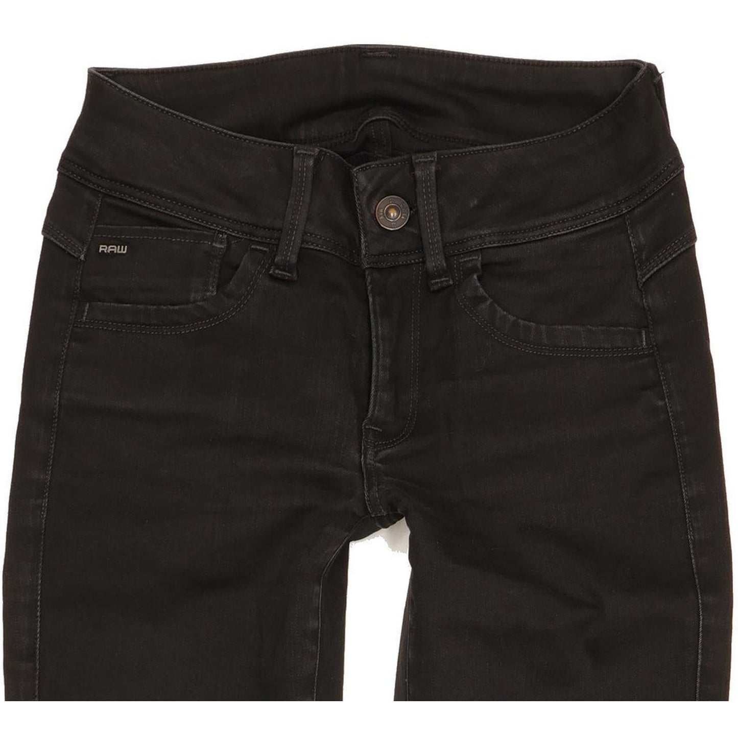 G-Star Lynn d-Mid Women Black Skinny Slim Jeans W26 L30