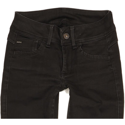 G-Star Lynn d-Mid Women Black Skinny Slim Jeans W26 L30