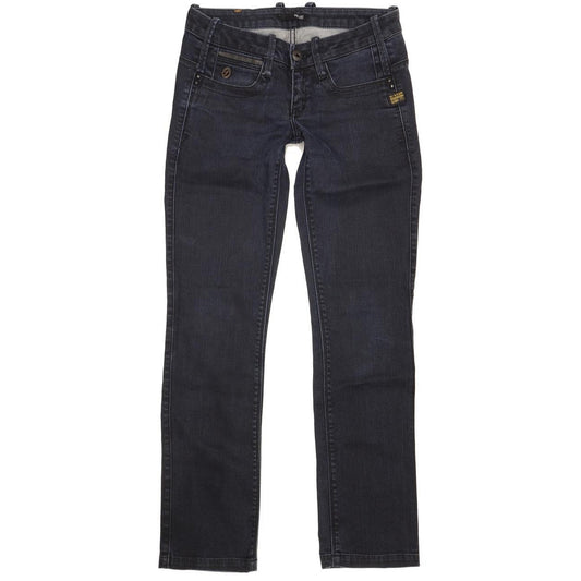G-Star Women Navy Straight Slim Stretch Jeans W28 L30