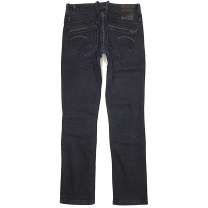 G-Star Women Navy Straight Slim Stretch Jeans W28 L30