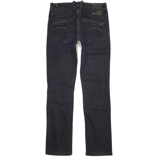 G-Star Women Navy Straight Slim Stretch Jeans W28 L30
