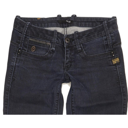 G-Star Women Navy Straight Slim Stretch Jeans W28 L30