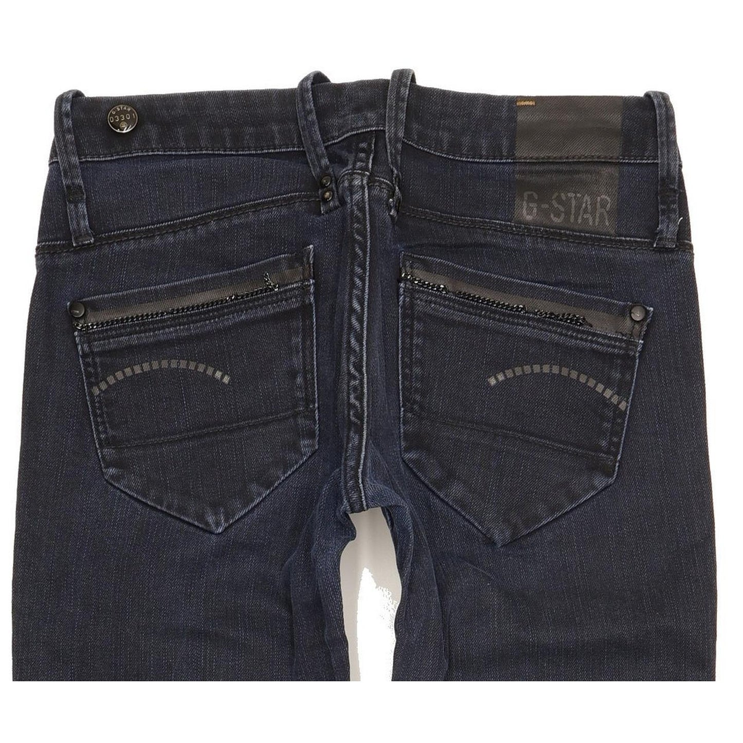 G-Star Women Navy Straight Slim Stretch Jeans W28 L30