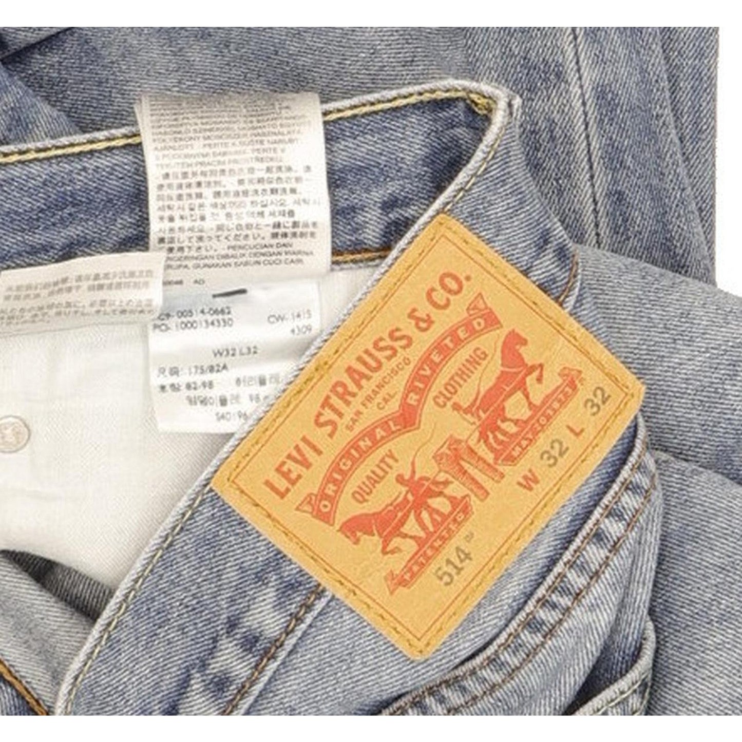 Levi's 514 Men Blue Straight Slim Jeans W32 L31