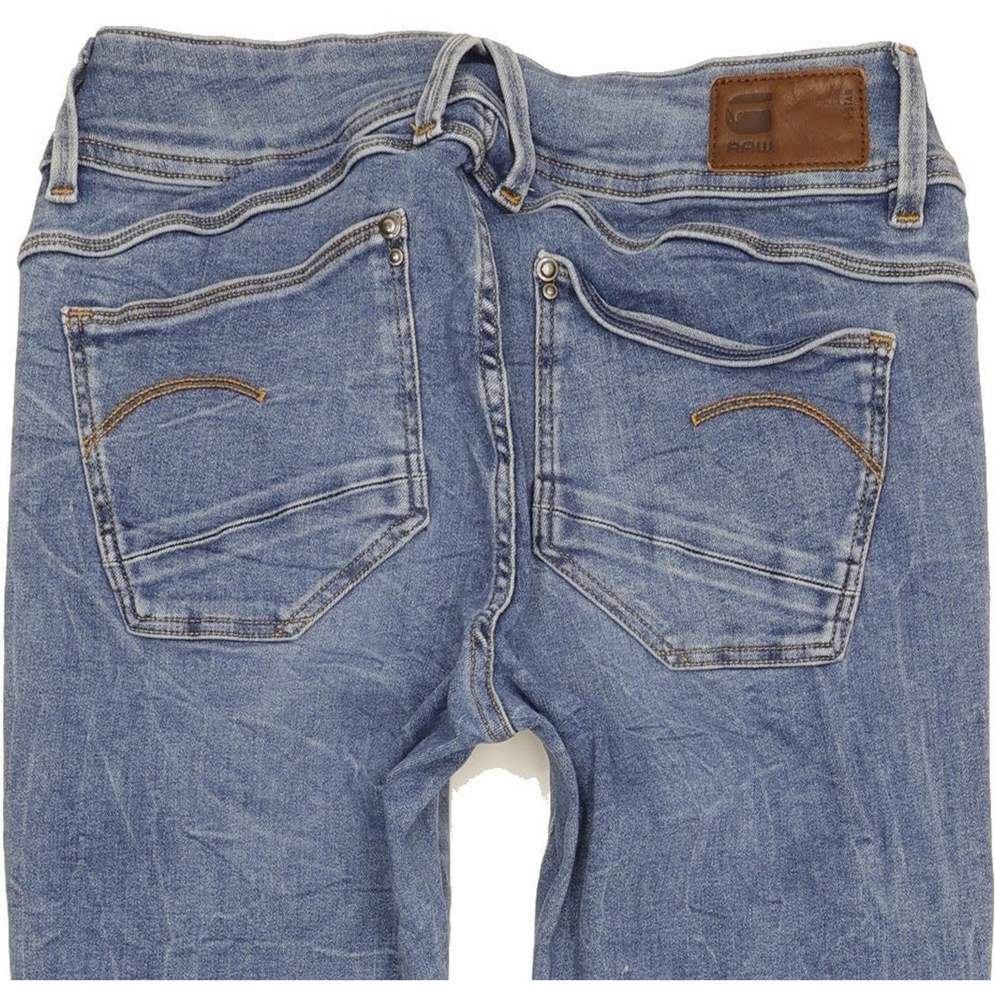 G-Star Lynn Zip Grip Women Blue Skinny Slim Stretch Jeans W24 L29