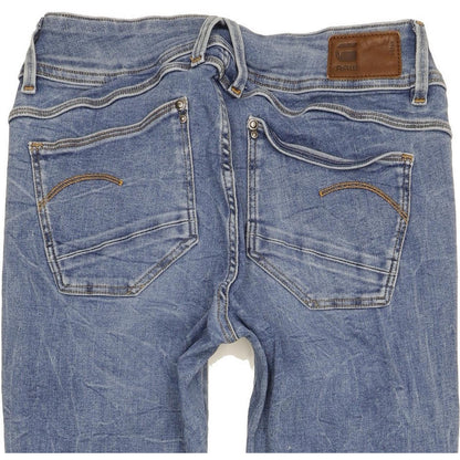 G-Star Lynn Zip Grip Women Blue Skinny Slim Stretch Jeans W24 L29