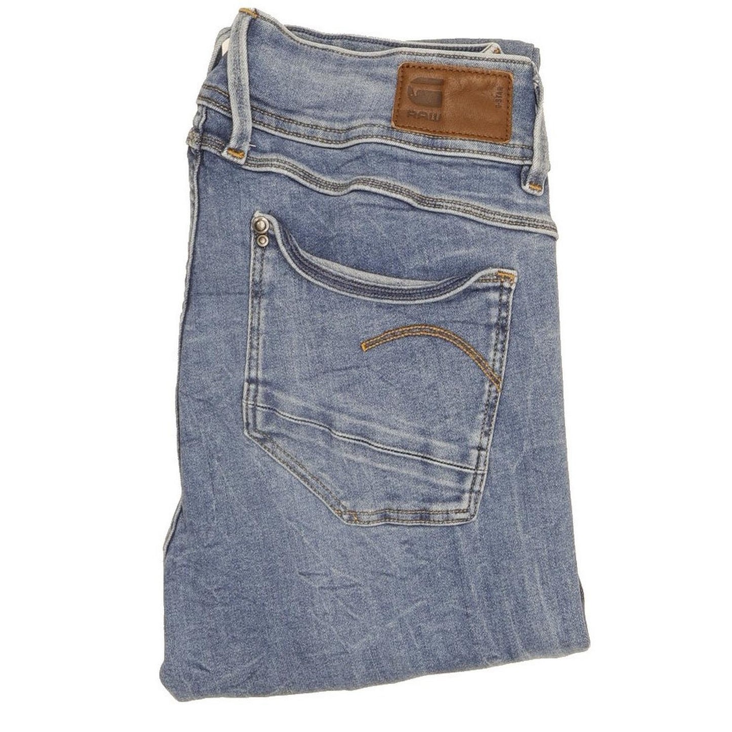 G-Star Lynn Zip Grip Women Blue Skinny Slim Stretch Jeans W24 L29