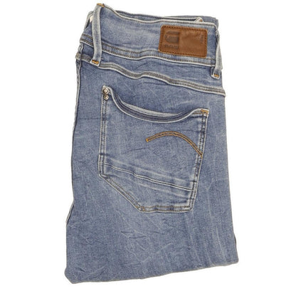 G-Star Lynn Zip Grip Women Blue Skinny Slim Stretch Jeans W24 L29