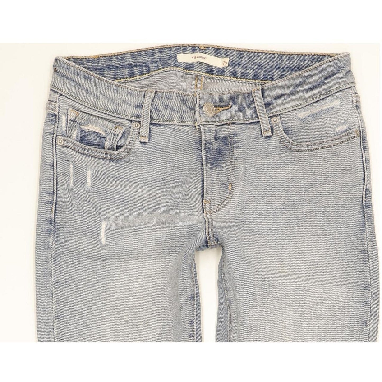 Levi's 711 Women Blue Skinny Slim Stretch Jeans W26 L32