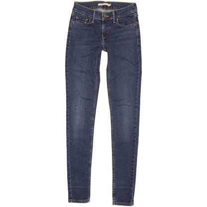 Levi's 710 Super Women Blue Skinny Slim Stretch Jeans W25 L31