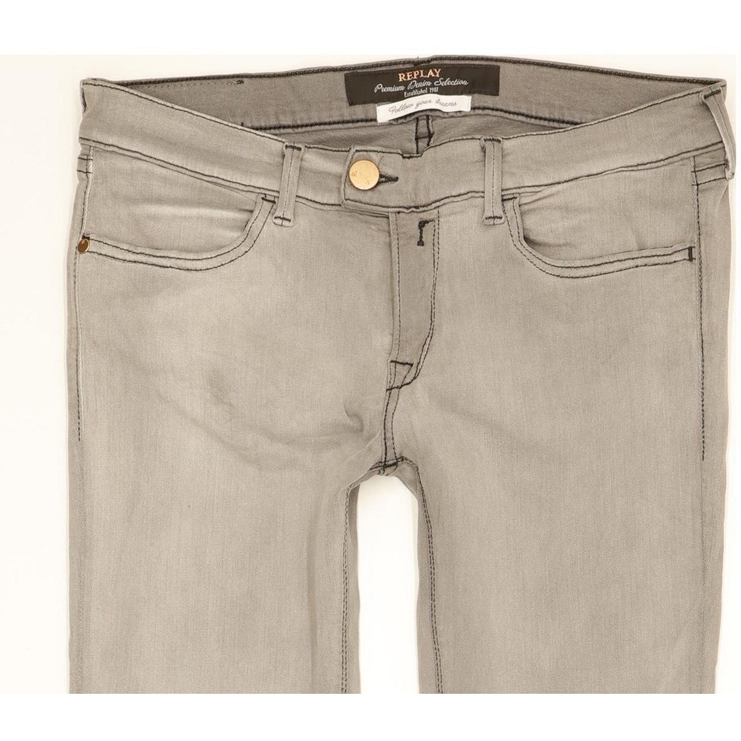 Replay Women Grey Skinny Slim Stretch Jeans W28 L30