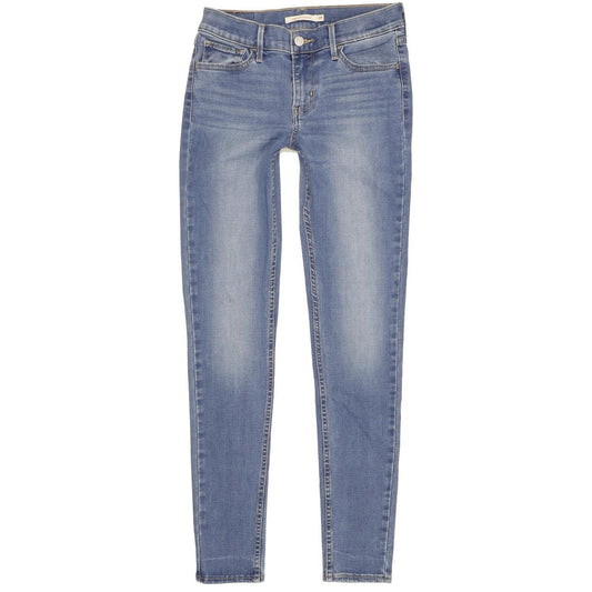 Levi's 710 Super Women Blue Skinny Slim Stretch Jeans W28 L30