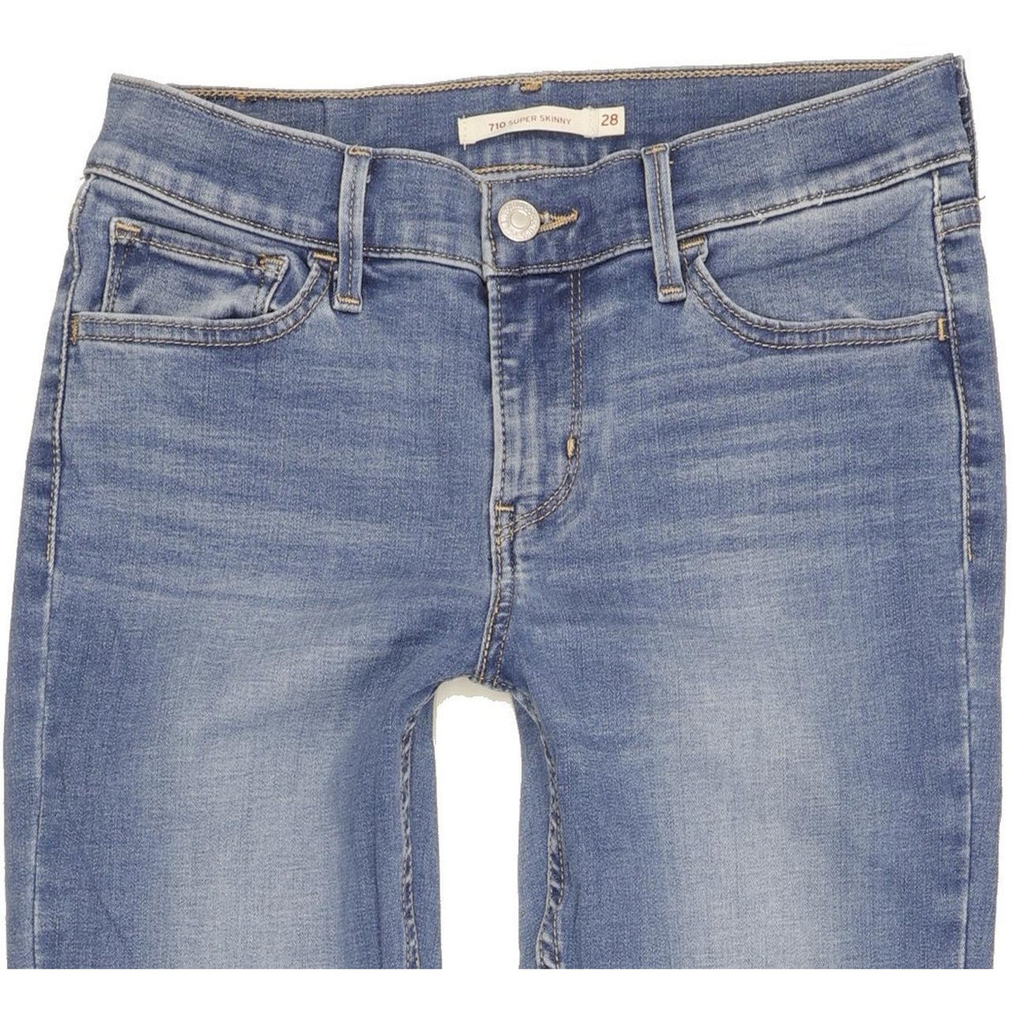 Levi's 710 Super Women Blue Skinny Slim Stretch Jeans W28 L30