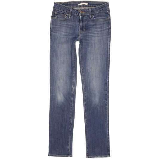 Levi's 712 Women Blue Straight Slim Stretch Jeans W26 L31