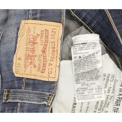 Levi's 511 Men Blue Straight Slim Stretch Jeans W31 L31