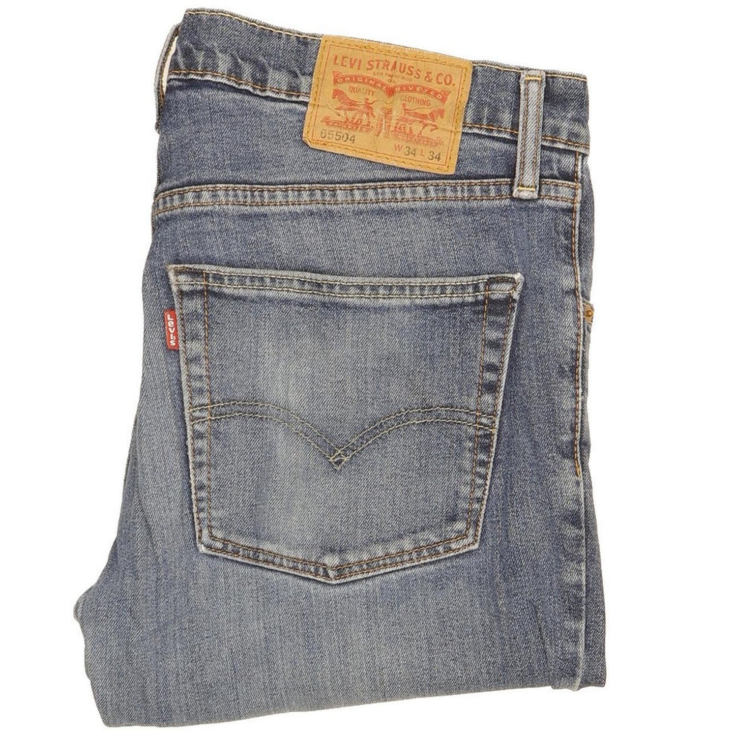 Levi's 504 Men Blue Straight Regular Jeans W34 L29
