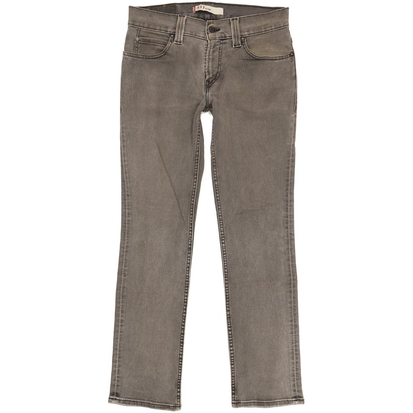 Levi's 511 Men Grey Straight Slim Stretch Jeans W32 L31