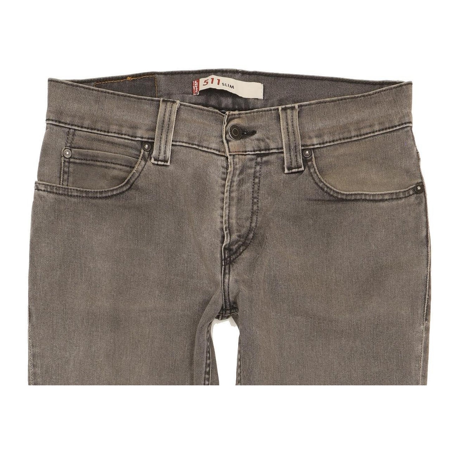 Levi's 511 Men Grey Straight Slim Stretch Jeans W32 L31