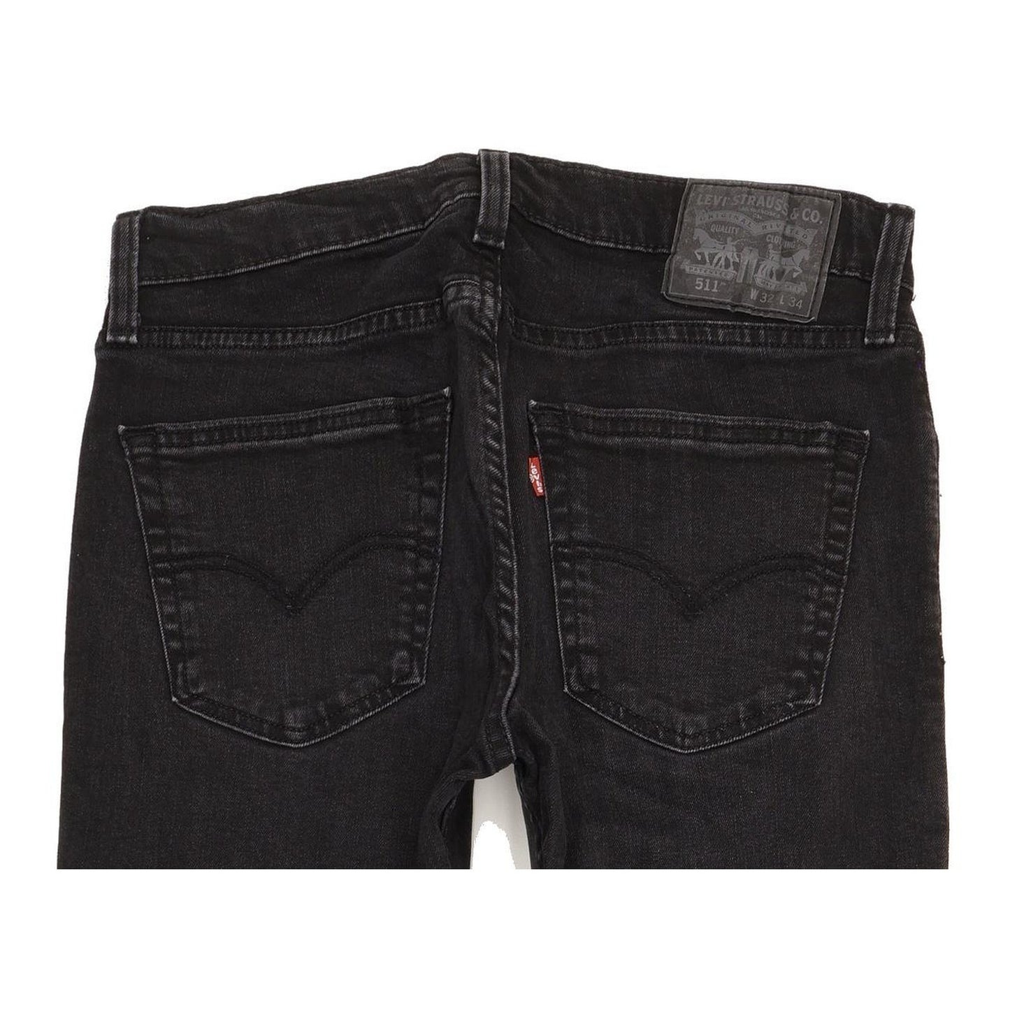 Levi's 511 Men Black Straight Slim Stretch Jeans W32 L33