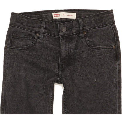 Levi's 510 Kids Black Skinny Slim Stretch Jeans W28 L30
