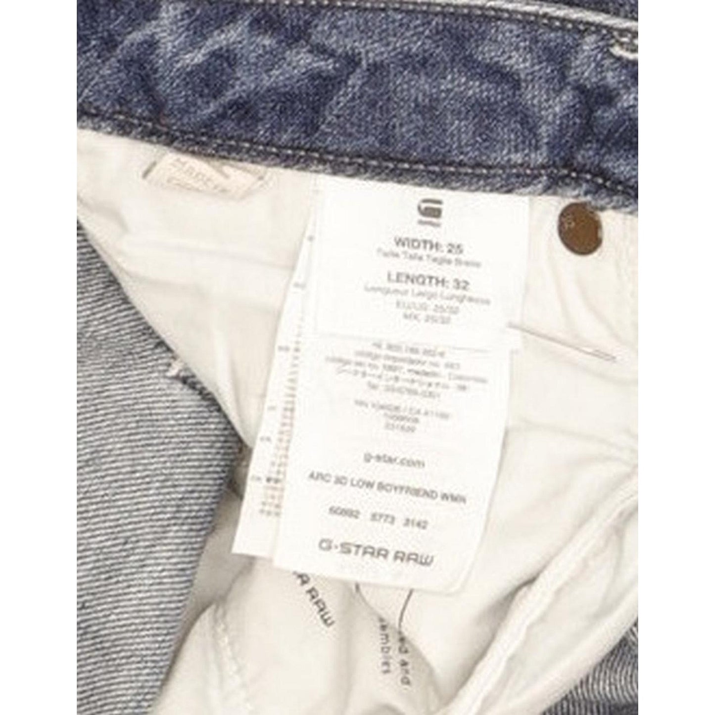 G-Star Arc 3D Women Blue Tapered Loose Boyfriend Jeans W25 L32