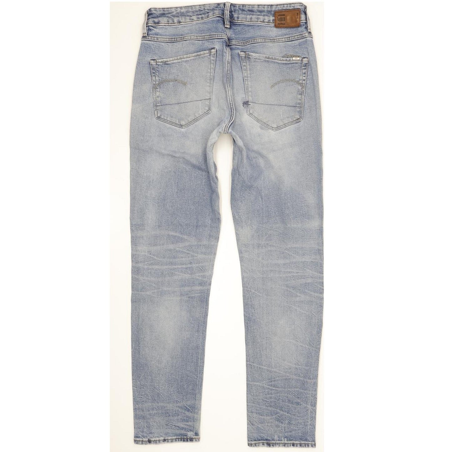 G-Star 3301 Mid Women Blue Tapered Regular Boyfriend Stretch Jeans W26 L31