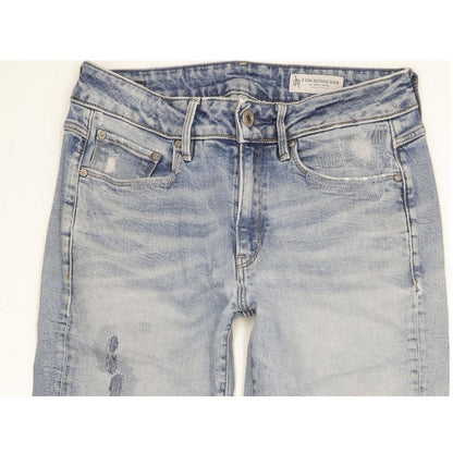G-Star 3301 Mid Women Blue Tapered Regular Boyfriend Stretch Jeans W26 L31