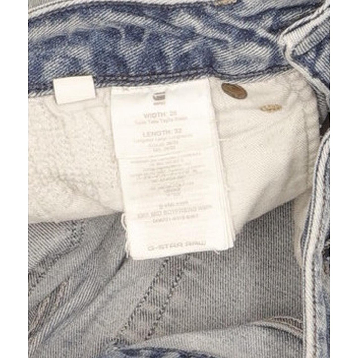 G-Star 3301 Mid Women Blue Tapered Regular Boyfriend Stretch Jeans W26 L31