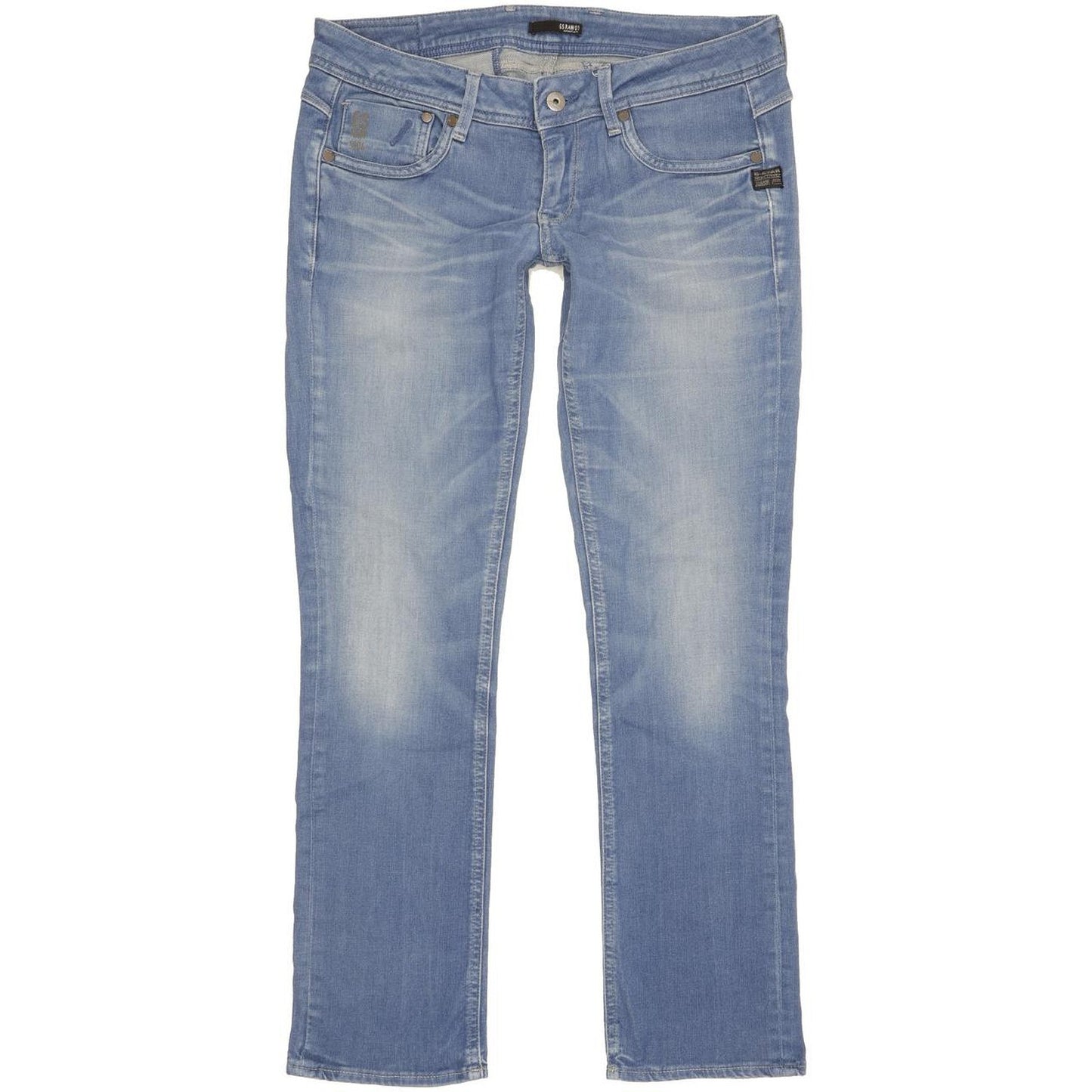 G-Star Women Blue Straight Slim Stretch Jeans W28 L29