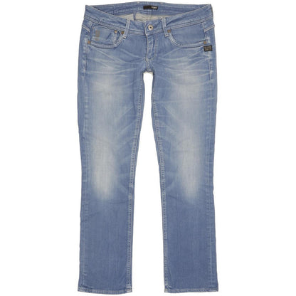 G-Star Women Blue Straight Slim Stretch Jeans W28 L29