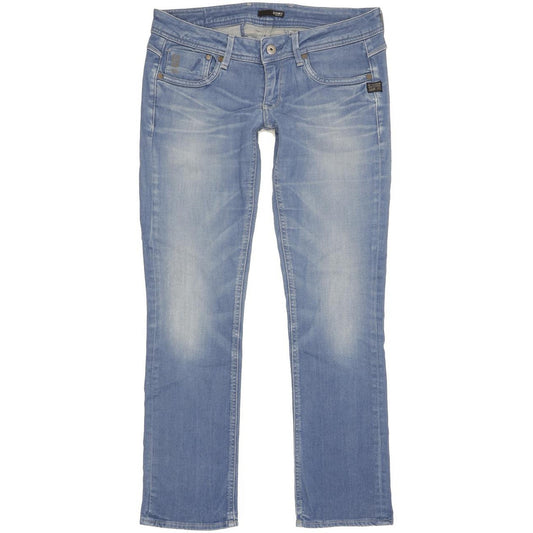 G-Star Women Blue Straight Slim Stretch Jeans W28 L29