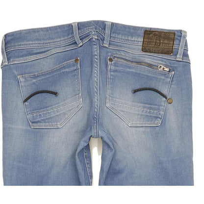 G-Star Women Blue Straight Slim Stretch Jeans W28 L29