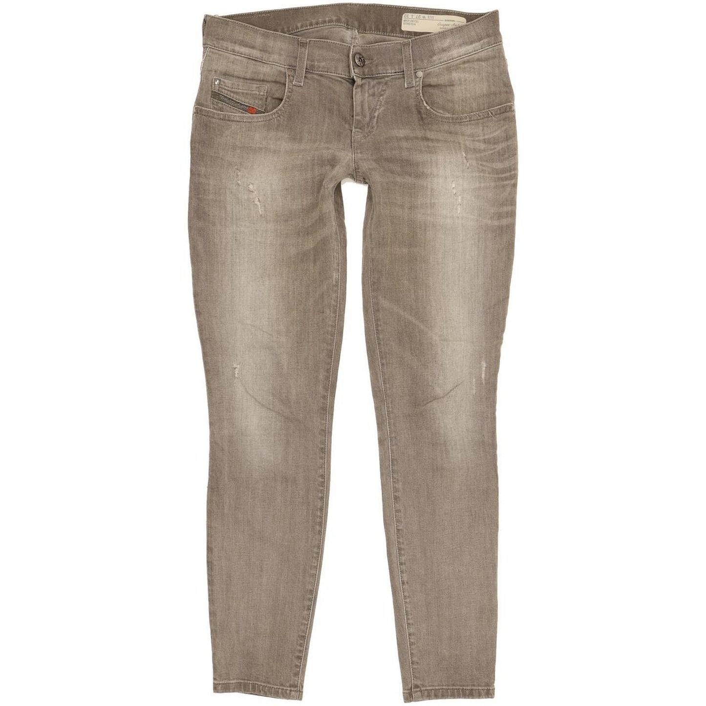 Diesel Grupee-Ankle 0672J Women Grey Skinny Slim Stretch Jeans W28 L28