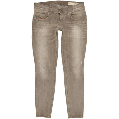 Diesel Grupee-Ankle 0672J Women Grey Skinny Slim Stretch Jeans W28 L28