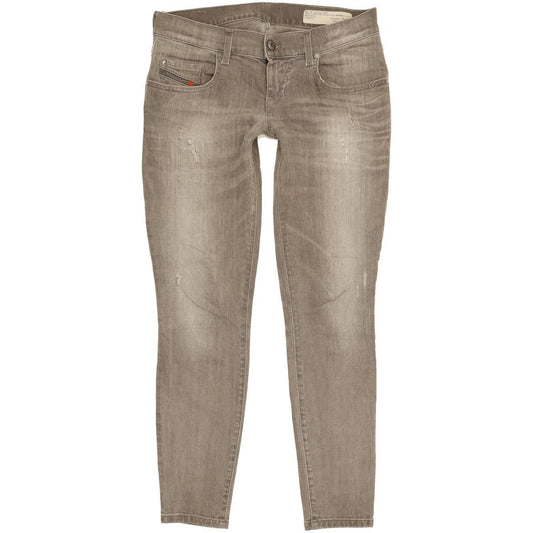 Diesel Grupee-Ankle 0672J Women Grey Skinny Slim Stretch Jeans W28 L28