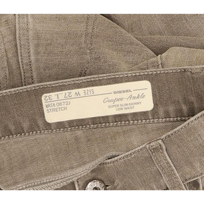 Diesel Grupee-Ankle 0672J Women Grey Skinny Slim Stretch Jeans W28 L28