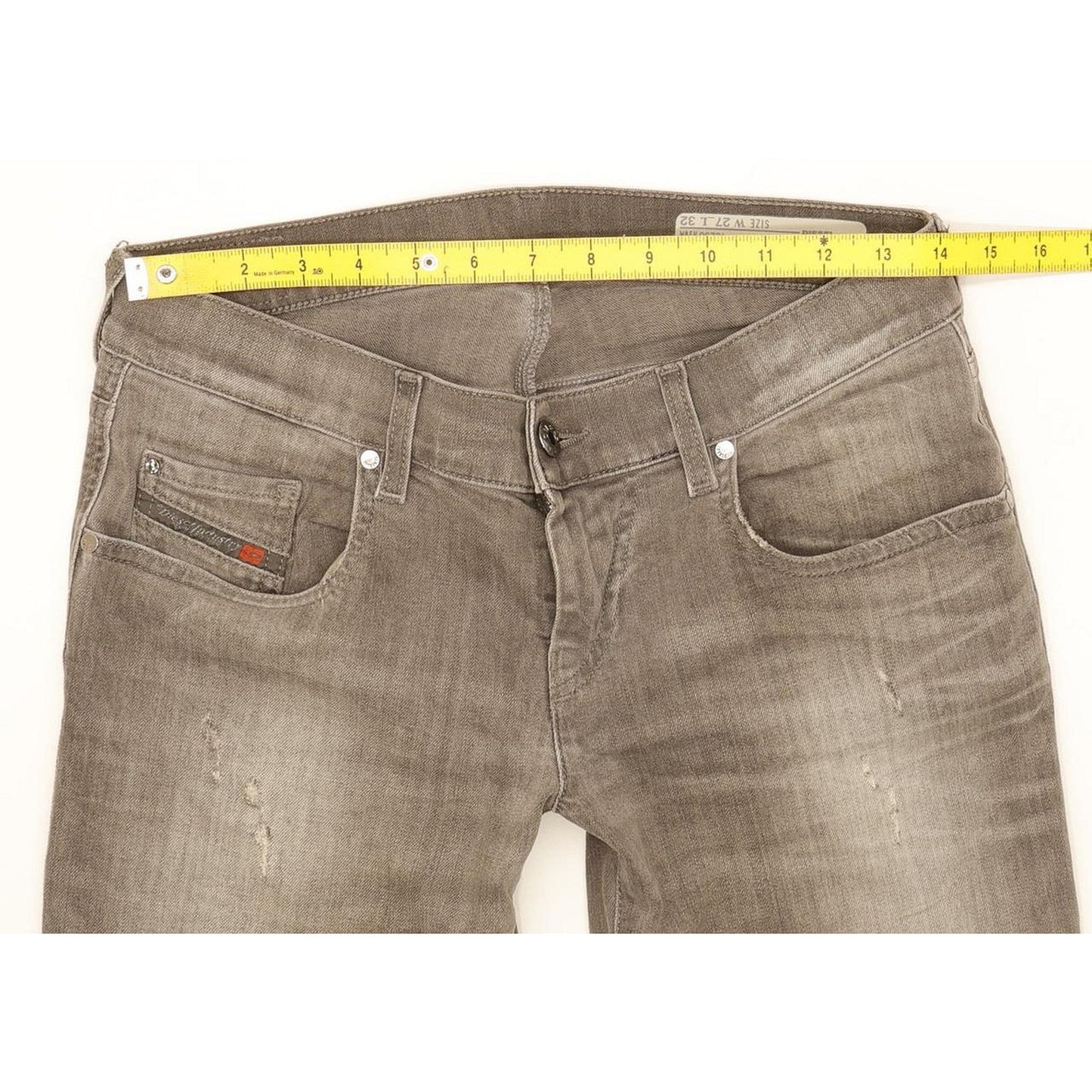 Diesel Grupee-Ankle 0672J Women Grey Skinny Slim Stretch Jeans W28 L28