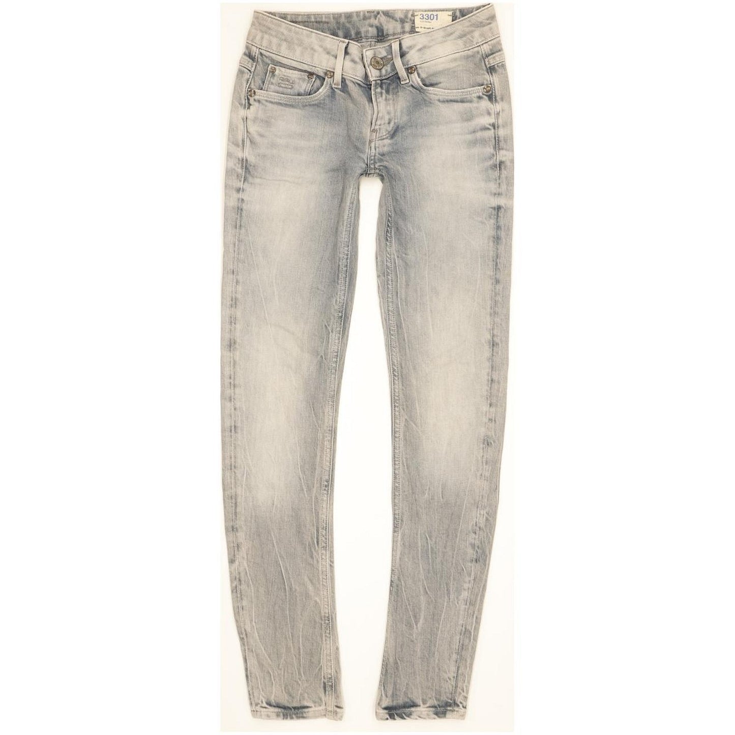 G-Star 3301 Women Blue Skinny Slim Stretch Jeans W24 L29