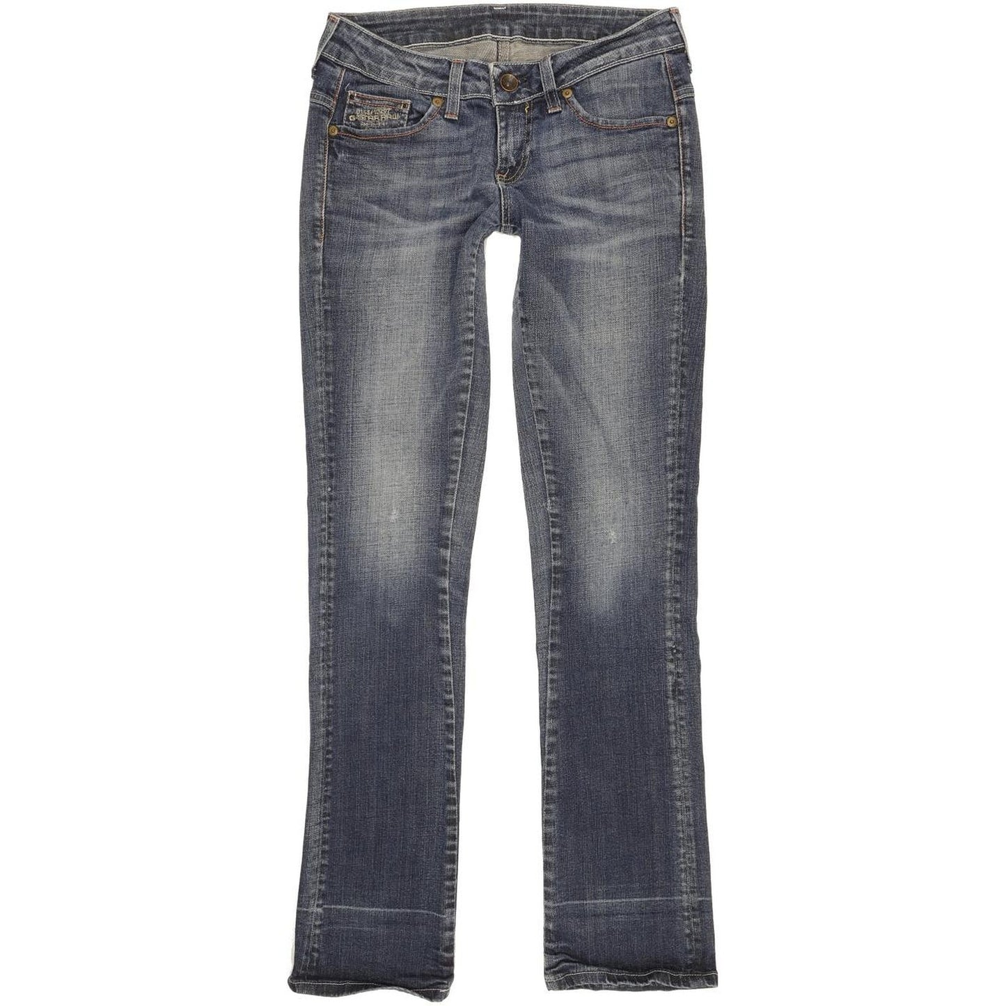 G-Star Reese Women Blue Straight Slim Stretch Jeans W28 L32