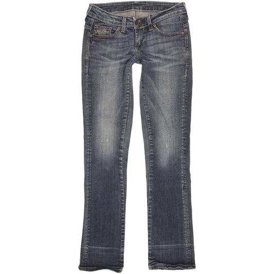 G-Star Reese Women Blue Straight Slim Stretch Jeans W28 L32