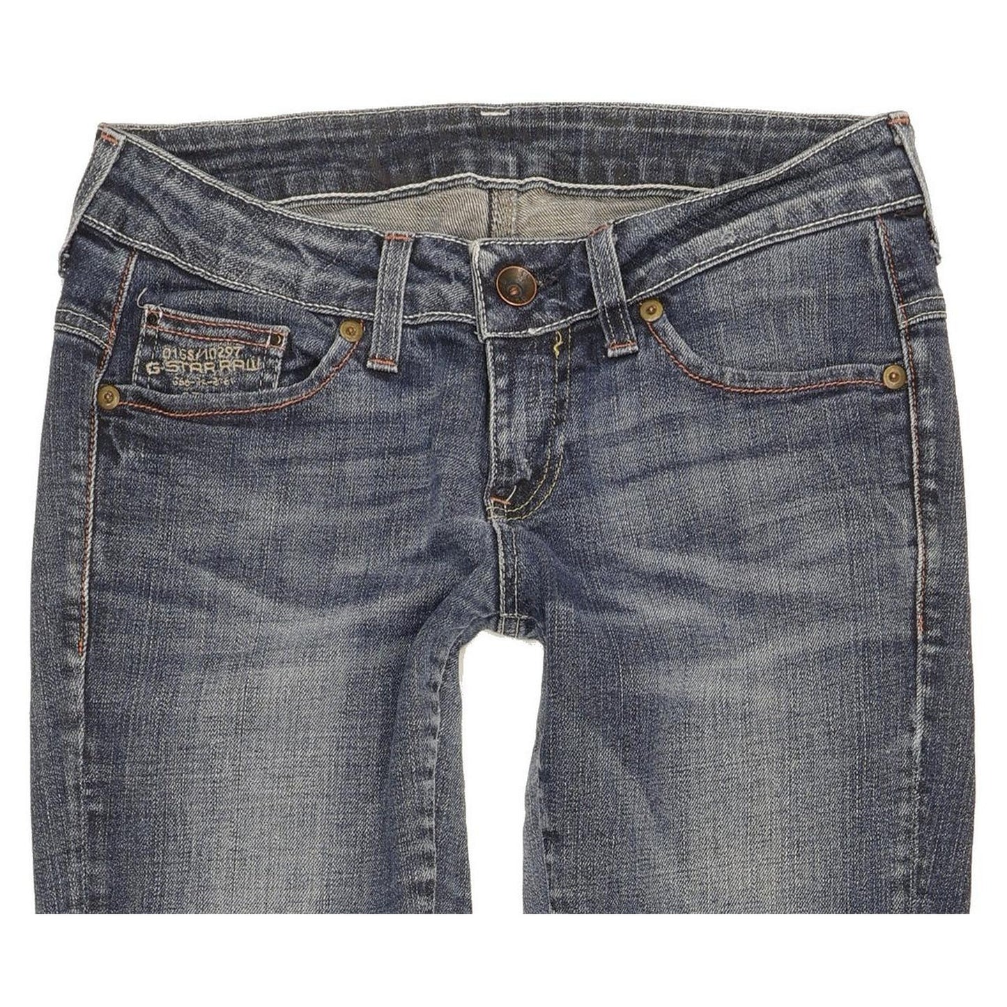 G-Star Reese Women Blue Straight Slim Stretch Jeans W28 L32
